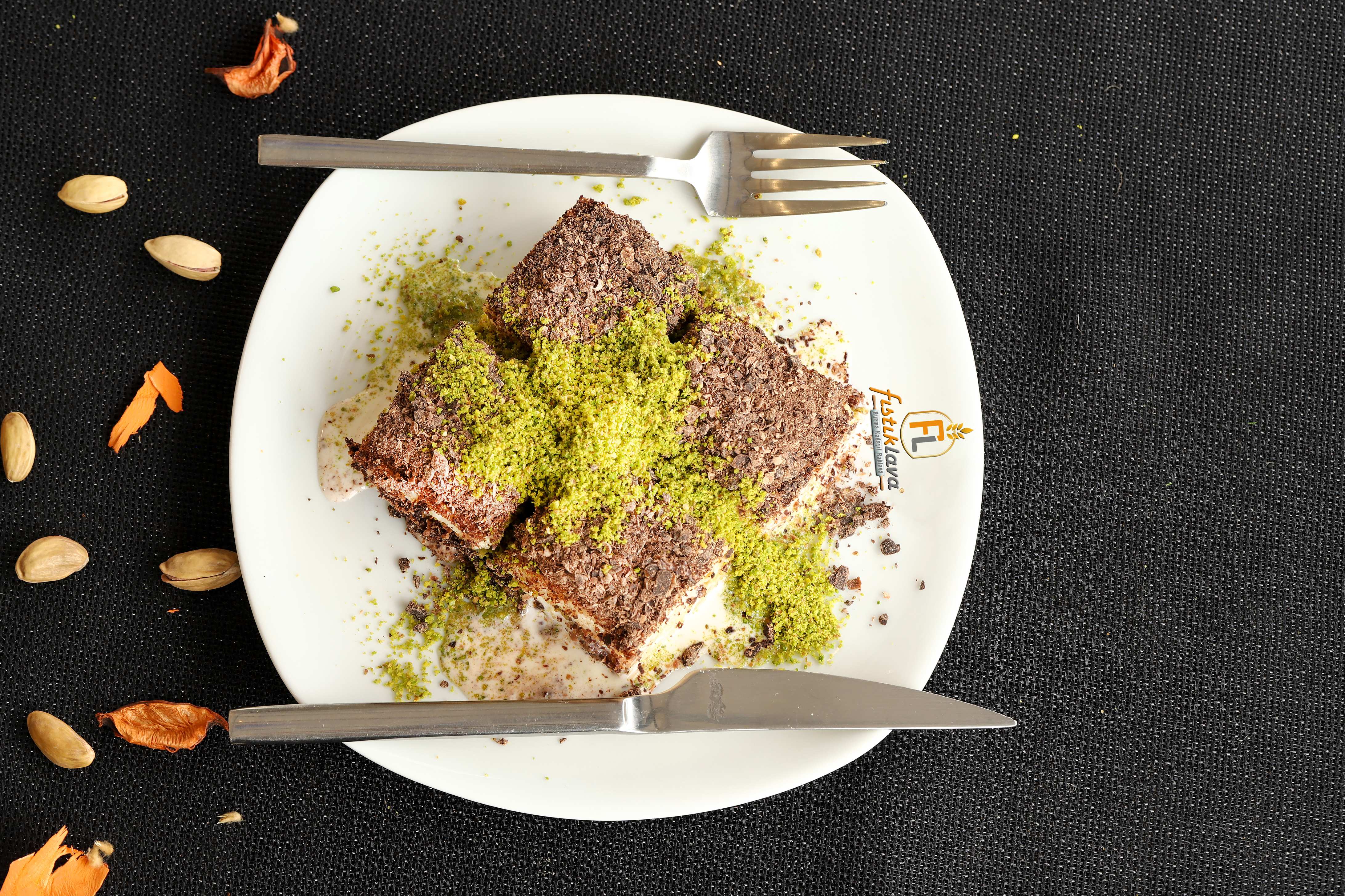 Soğuk baklava, yakın plan